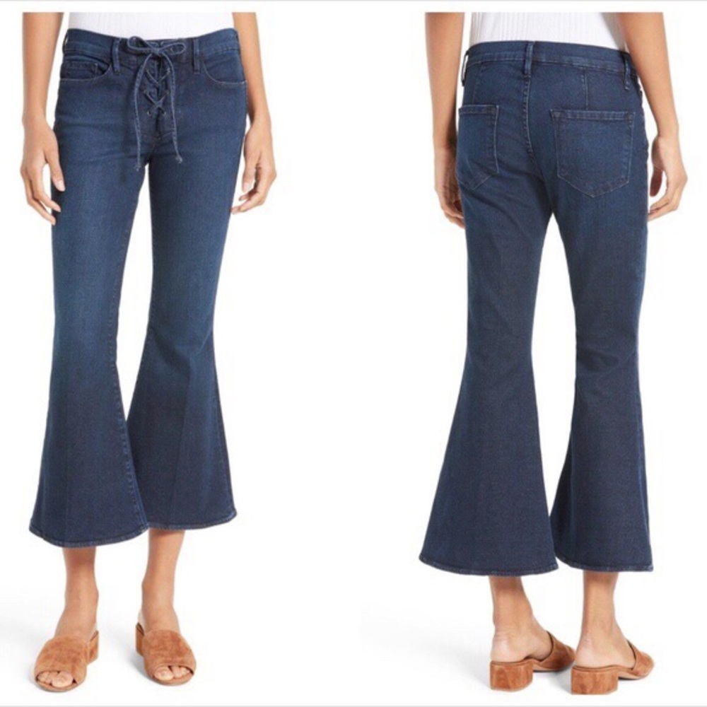 Frame “Le Bell” crop flare jeans